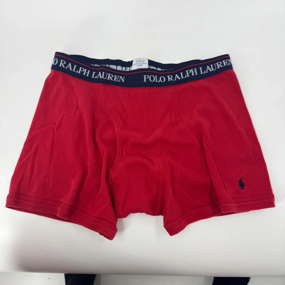 Polo Ralph Lauren Boxer Briefs Red Cotton Classic Fit‎ Men's L